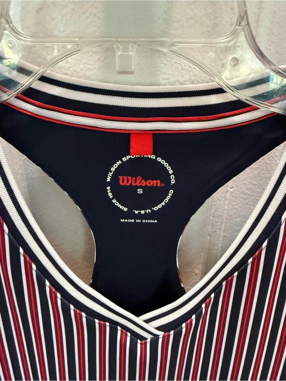 Wilson Womens Navy, Red & White Striped  Tennis Dress